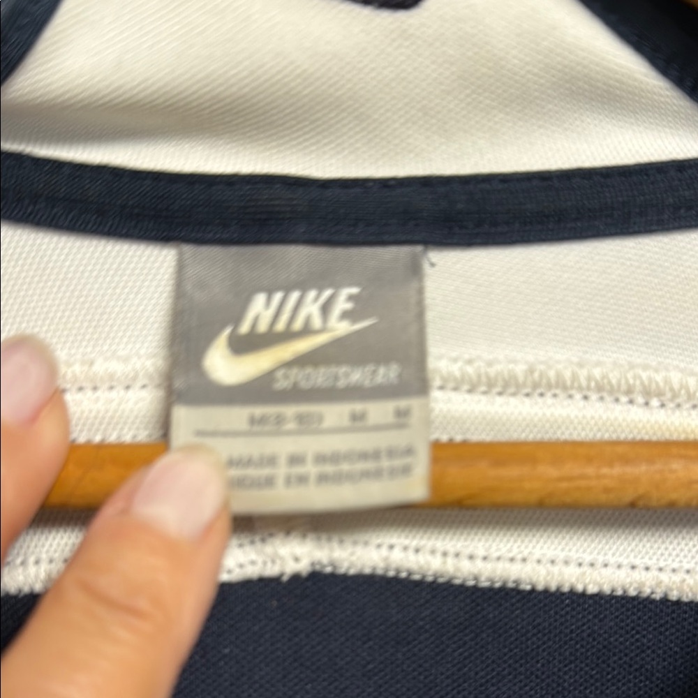 Nike Navy and White Zip-Up Hoodie - Picture 4 of 5
